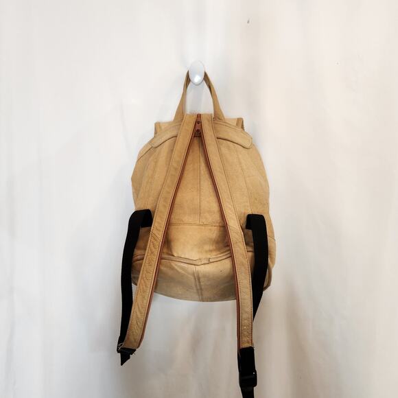 UNKNOWN Tan Supple Leather Adjustable Sling Shoulder Bag Western Womens FLAWED - Picture 11 of 12